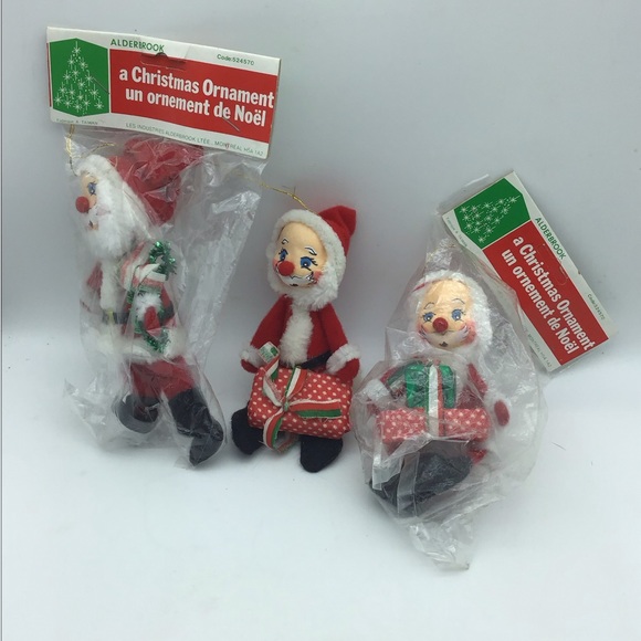 Vintage Flocked Ornaments, some NOS - Picture 4 of 5